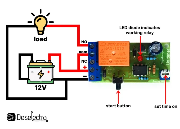 wiring diagram of delay off timer 1200 sec